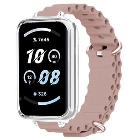 Honor band 9 kellonauha Ocean silikonihihna läpinäkyvä asia - Pinkki