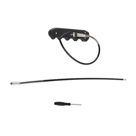 Bærbar pisk ABS-håndtak rustfritt stål tau lettvekts multifunksjonell sykkelpisk herregave