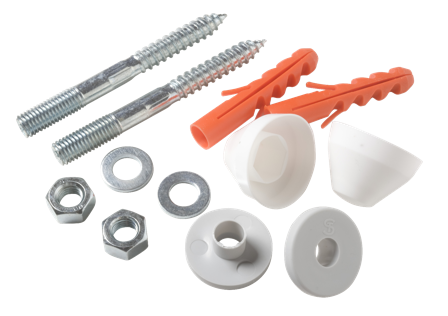 Jafo 3825713 Skruestifter sæt, til væghængt toilet, Badeværelse