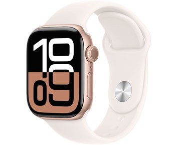 Apple-Watch Series 10 GPS 42mm Rose Gold Aluminium Case with Light Blush Sport Band - S/M-Tynnere. Og fetere.-Personal training-Ukategoriserte 