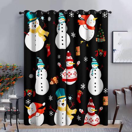 Xmas 2st Santa Claus Print Multi-mönster Dekor Fönster Gardin