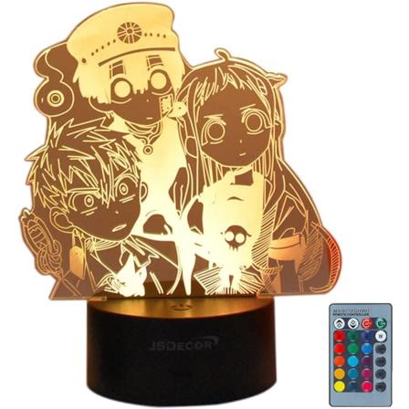 LED Illusion 3D Färgglad Akryllampa Populär Anime Figur A
