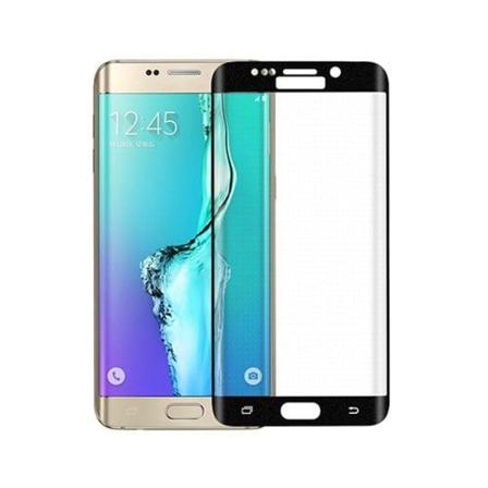 0.3mm kurvet skærmbeskyttelsesfilm i hærdet glas til Samsung Galaxy S6 edge Plus - Sort Black