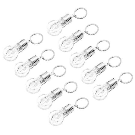 10 stk. Unikt design Farverige skiftende bærbare Mini Led pære nøgleringe