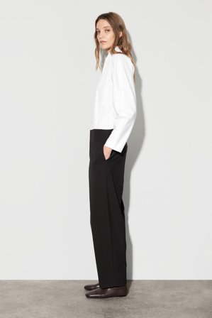 COS Women's Pantaloni In Misto Lana Dal Taglio Barrel in Marrone