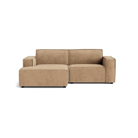 Lyon kleines Chaiselongue-Sofa, links, Capri Beige, modernes Design, kompakte Form, strukturierter Stoff, ideal für kleine Wohnzimmer, 80cm