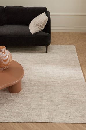 &Home - Uldgulvtæppe Telde - Hvid - Uldtæpper - 80X150 - Fra Homeroom