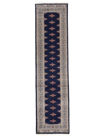 Pakistan Bokhara 2Ply Rug 79X308 Runner Black/Brown Wool, Pakistan