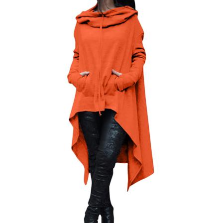 Långärmad Tröja För Kvinnor I Enfärgade Hoodies