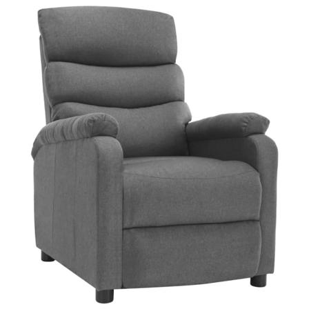 Vidaxl Reclinerfåtölj Ljusgrå Tyg Grå