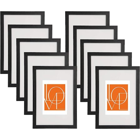 Rootz Premium billedrammer - Fotorammer - Displayrammer - Holdbar E1 MDF - Alsidig væg- og hyldemontering - Beskyttende plexiglas - Flere størrelser f