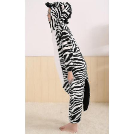 Halloween Unisex Onesie Kigurumi Fancy Dress Kostym Huvtröjor Pyjamas Sleep Wear-9-1 - Perfet Zebra XL for 180-190cm
