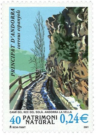 Spansk Andorra - Naturarv - Postfrisk frimærke