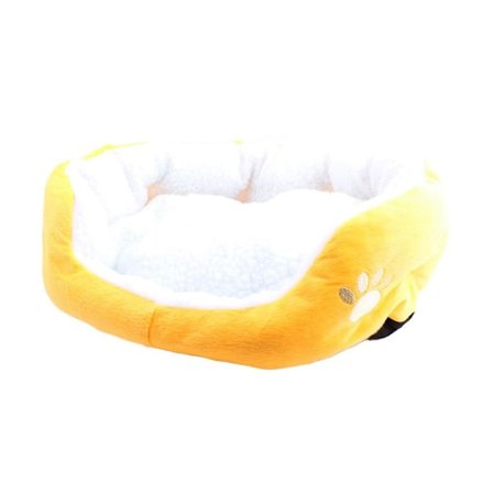 Pet Bed Hund Katt Kennel GUL