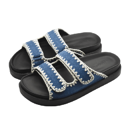 Ailyflats Slip-in Sandal Sara Denim Sandaler Dam Blå 39