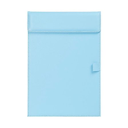 A4 Skinn Clipboard, Business Organizer Perm Resume Juridisk Mappe Clip Skriveunderlag for Kontor, Blå