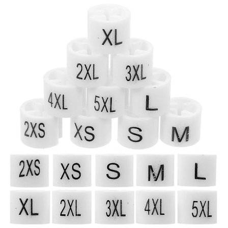 200 stk. Plastik Tøj Størrelse Cirkel Ringe Størrelse Display Cirkler Plastik Størrelse Ringe