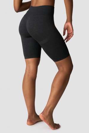 ICANIWILL - Soft Seamless Biker Shorts Wmn Graphite Melange - Dame - ICIW