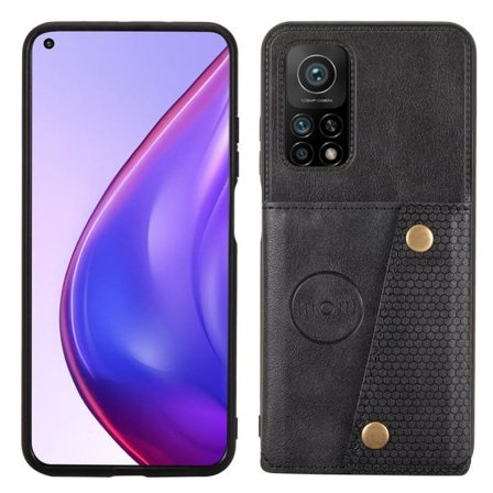 TG Smart & Praktiskt Skal med Kortfack - Xiaomi Mi 10T Pro Svart