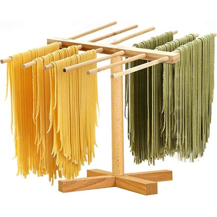 Pasta tørrestativ, køkken træ pasta tørrestativ, pasta og pasta tørrestativ stativ tørrestativ med 12 arme