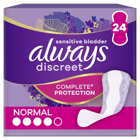 Always Discreet Normal Inkontinensindlæg til kvinder, Medicin & Pleje, Inkontinens, Inkontinens Kvinder
