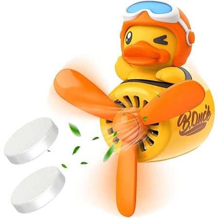 Tecknad Björn Pilot Luftfräschare Bilparfym Fläkt, Bilparfymdiffusor Luktar Gott Bilparfym Diffusor Bilfläkttillbehör (anka)