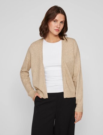 Vila Viril Short L/S Knit Cardigan-Noos - Beige - L