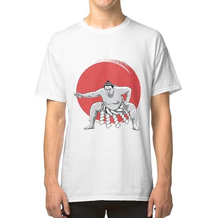 Japansk sumobrottare i Tokyo T-shirt