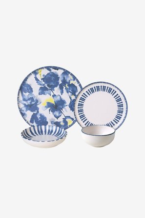 Hermia - Middagsuppsättning - Emily (24 delar) - Blå - Serviser - Från Homeroom