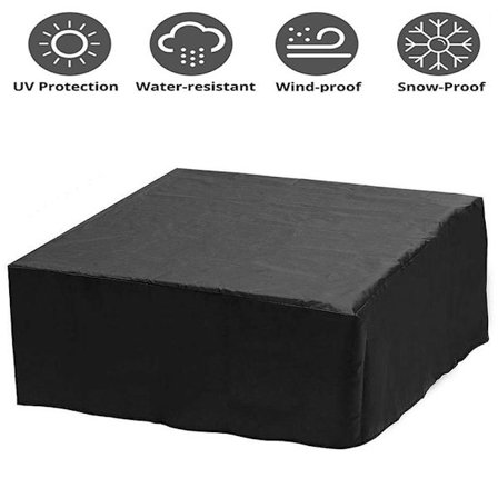 Spabadsovertræk 200*200*85cm, Vildmarksbad, Pool, Badekar, Oxfordstof Spabadsovertræk til Udendørs Have, Støvtæt, Vandtæt, Anti-UV