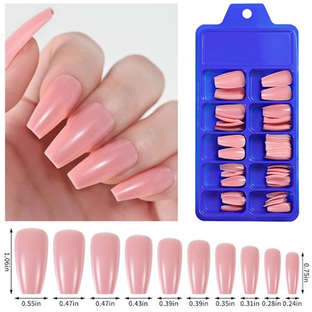 300 Tips Kunstige Fingernegle Natur I Tipbox Ballerina Falske Negle Tips Negle Gave