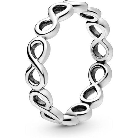 Smycken - Enkel oändlighetsring - Present till henne - Sterling silver