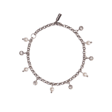 pfgSTOCKHOLM Petite Pearl Armband Dam Silver ONESIZE