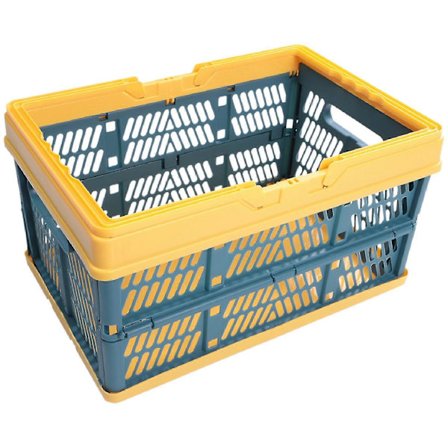 Sammenklappelig Indkøbskurv Bærbar Foldbar Opbevaringskasse Stabelbare Beholdere Kasser Med Håndtag Til