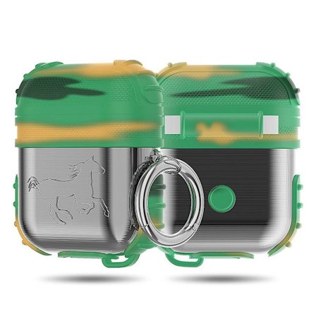 Apple Airpods stötsäkert fodral - Silver / Kamoflauge