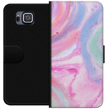 Kompatibel Tegnebogsetui til Samsung Samsung Galaxy Alpha Abstrakt pastelfarvet marmor kunst med flydende akryl effekt i lyserød, blå og grøn til m