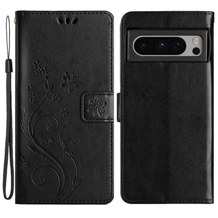 Läderfodral Fjärilar Google Pixel 8 Pro Svart