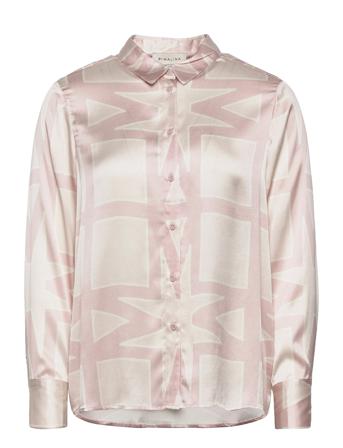 Darya Silk Shirt Langærmet Skjorte Lyserød By Malina