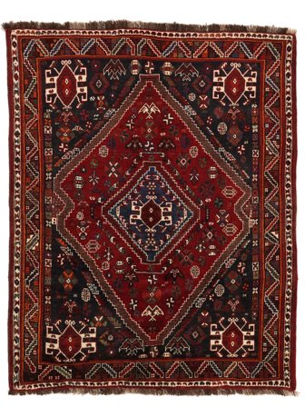 Ghashghai Fine Teppich Orientalischer Schwarz/Dunkelrot (Wolle, Persien/Iran)