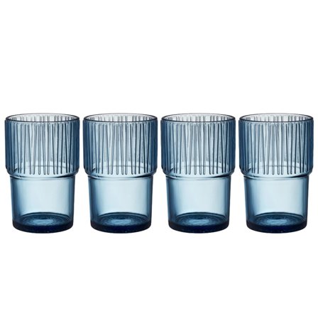 Bitz Kusintha caféglas 38 cl 4-pack, blå | Dukning & Servering > Glas | Bagaren och Kocken