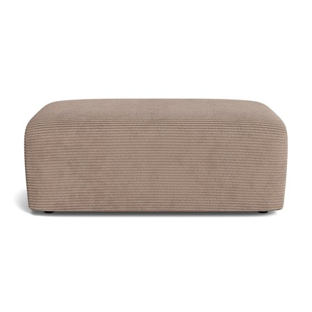 Messina Pouf Hocker Dunkelbeige Ribcord-Muster Modernes Design Bequeme Polsterung für Wohnzimmer und Schlafzimmer Sitzhocker Fußhocker 42cm