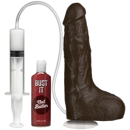 Bust It Squirting 23cm Black Realistic Dildo - Vuxen.se - Sprutdildos, dildo med sprutfunktion