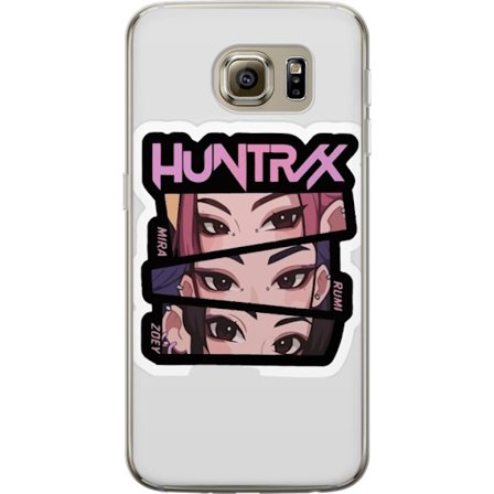 Yhteensopiva Puhelinkuori Samsung Galaxy S6 K-pop-inspiroitunut futuristinen tyttöryhmä neonvaloissa ja kosminen sci-fi-kohtaus