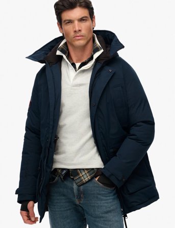 Superdry City Padded Parka Jacket - Navy - XL