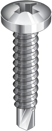 Ejot 581040 Borskrue rund stål, PH2 FZB 3,5 x 13 mm, 1000-pakning, Innfesting