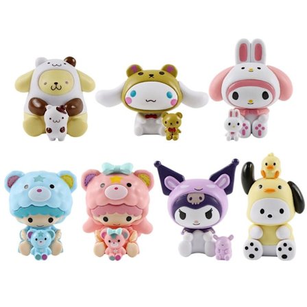 7 stk. Sanrio My Melody Kuromi Karakterer Klemmer Buddy Serie Figur Dukke Leker