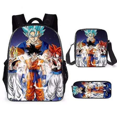 Dragon Ball Elementary School Theme School Bag 3-piece Set Computer Bag Messenger Bag Pencil Case