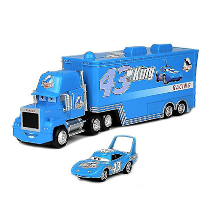 Autot 2 3 Hahmot Salama McQueen & Kunkku & Chick Hicks & Mack Truck Setä Metallivaletut Leluajoneuvot King Uncle-tfrf