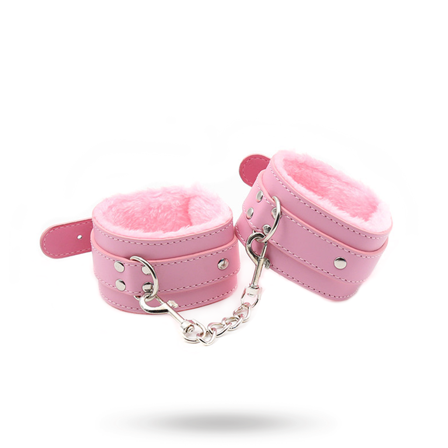 Premium Fur Lined Wrist Restraints Pink - Vuxen