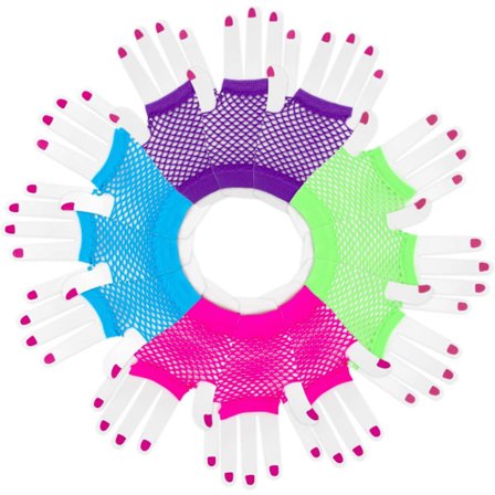 Neon handledskar, fingerlösa gudinnefisknätshandledskar, Custo